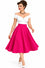 Dolly & Dotty Maisie Midi Full Circle Swing Skirt in Hot Pink