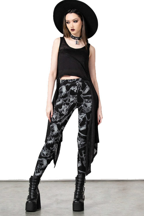 Killstar Mandeble Printed Leggings Bones