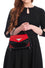 Banned Retro Maybelle Mini Handbag Purse in Red and Black with Web Details