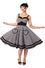 Hell Bunny Mel Knee Dress in Classic Black and White Gingham