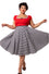 Hell Bunny Mel Swing Skirt in Classic Black and White Gingham