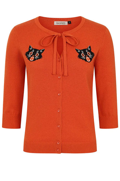 Banned Retro Mia Cardigan in Scaredy Cat Design