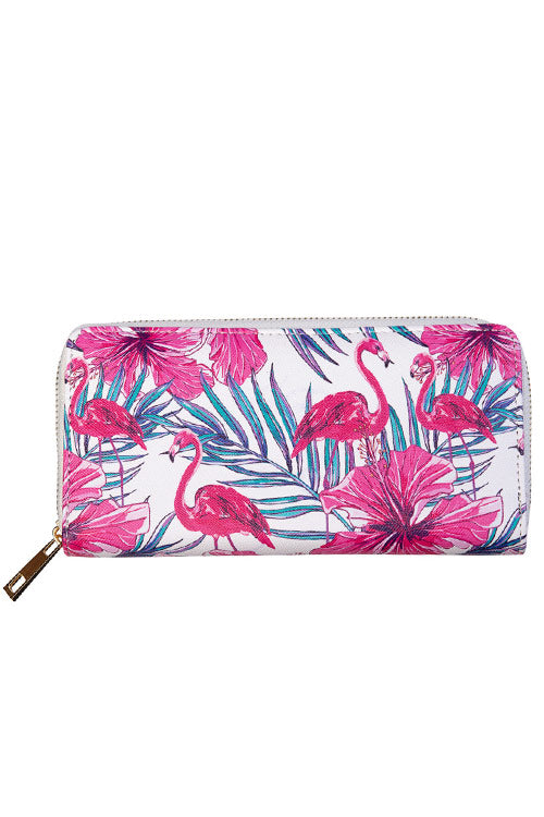 Banned Retro Pink Moon Flamingo Wallet