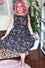 Heart of Haute Monica Knee Flare Dress in Black Oh Deer Print with Woodland Creatures