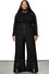 Killstar Moray High Waist Wide Leg Cargo Trousers in Black with Zips