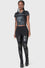 Killstar Night Demon Leggings with Faux Leather Detailing