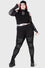Killstar Night Demon Leggings with Faux Leather Detailing