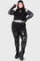 Killstar Night Demon Leggings with Faux Leather Detailing