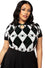 Hell Bunny Natasha Spider Top Knitted Jumper with Harlequin Design Halloween