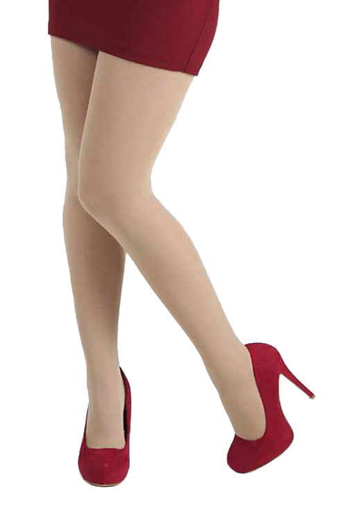 Pamela Mann Hosiery Curvy Super-Stretch 50 Denier Tights in Natural/Nude