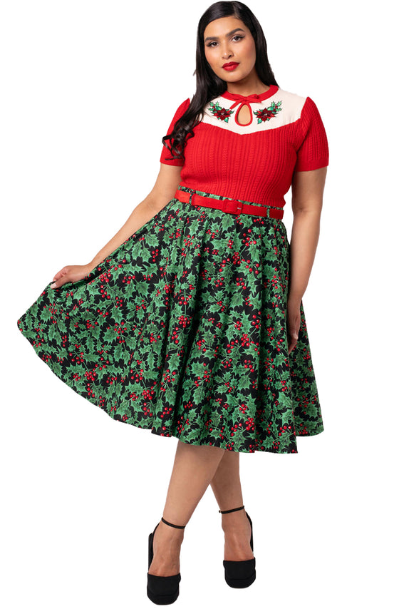 Hell Bunny Nicole 50s Skirt Christmas - Pre-order Estimated dispatch 29 August 2025