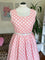Dolly & Dotty Ophelia Midi Swing Dress in Pale Pink and White Polka dot