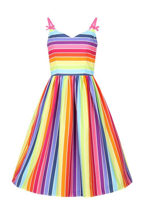 Hell Bunny Over The Rainbow 50's Dress