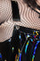 Killstar Paryce Alive Pinafore Shiny Oil Slick Fabric Wet Look PU
