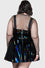 Killstar Paryce Alive Pinafore Shiny Oil Slick Fabric Wet Look PU