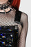 Killstar Paryce Alive Pinafore Shiny Oil Slick Fabric Wet Look PU