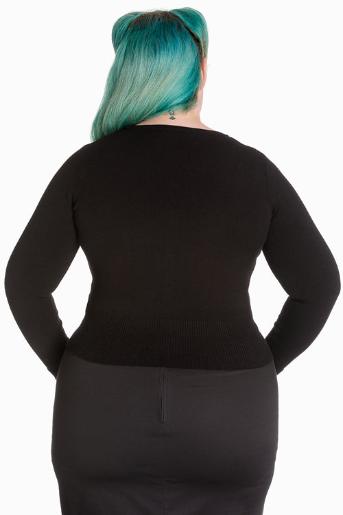Hell Bunny Paloma Cardigan in Black