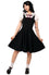 Hell Bunny Patti Plain Pinafore in Black Wardrobe Staple - Pre-order Estimated dispatch 29 August 2025