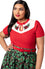 Hell Bunny Poinsettia Knit Top with Embroidered Detailing Christmas -  Pre-order Estimated dispatch 29 August 2025