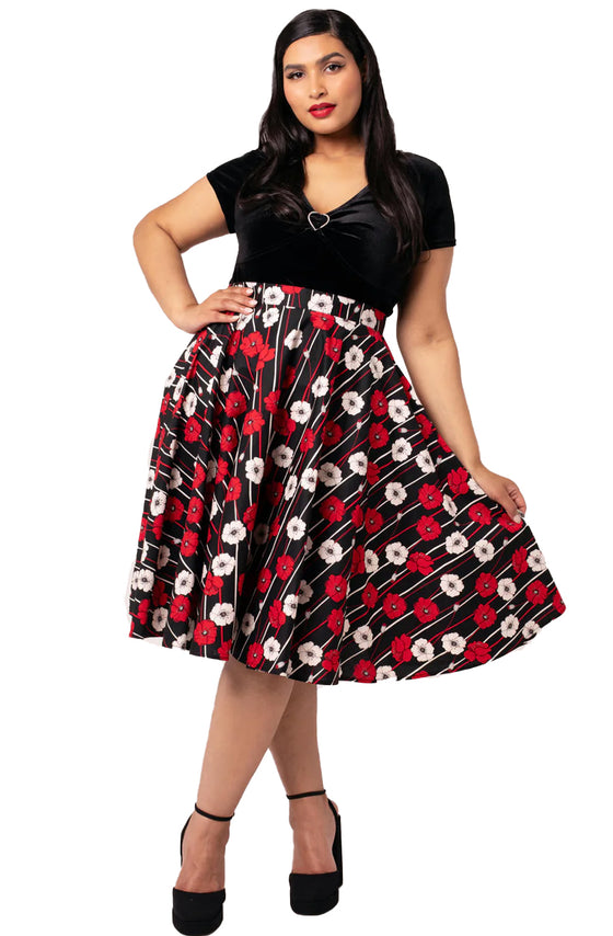 Hell Bunny Poppy 50s Skirt - Pre-order Estimated dispatch 29 August 2025