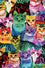 Reversible Wired Headband in Rainbow Cat Print & Customisable Reverse