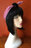 Kitty Deluxe Reversible Wired Headband in Red Gingham Print & Customisable Reverse