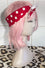 Kitty Deluxe Reversible Wired Headband in Red Polka Dot Print & Customisable Reverse