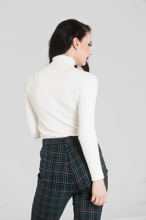 Hell Bunny Spiros Knitted Top in Ivory