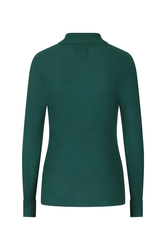 Hell Bunny Spiros Knitted Top in Dark Green