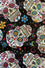 Kitty Deluxe Reversible Wired Headband in Black Sugar Skull Print & Black