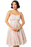 Hell Bunny Suzon Knee Dress Rainbow Gingham Plaid Check