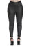 Banned Alternative Handcuff Stretch Skinny Trousers in Black Check Coated Wet look