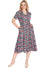 Banned Retro Tea Party Shirt Swing Dress with Belt in Pink and Black Floral Print