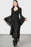 Killstar Valdermerca Maxi Dress Floaty Lace Inserts Classic Goth