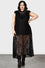 Killstar Vampires Ball Maxi Dress Floaty Lace with Ruffles Classic Goth