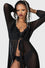 Killstar Widows Tears Black Mesh Robe with Flocked Detail Sexy Femme Fatale