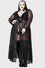 Killstar Widows Tears Black Mesh Robe with Flocked Detail Sexy Femme Fatale