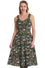 Banned Retro Woodland Creatures Swing Dress Deer Raccoons Mushrooms