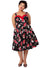 Hell Bunny Yuna Knee Dress with Oriental Inspired Print