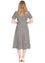 Banned Retro Cherry Check Shirt Swing Dress with Belt in Navy Gingham