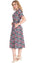 Banned Retro Tea Party Shirt Swing Dress with Belt in Pink and Black Floral Print