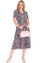 Banned Retro Tea Party Shirt Swing Dress with Belt in Pink and Black Floral Print