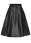 Banned Retro Daphne Swing Skirt in Black PU Leather Look