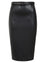 Banned Retro Ada Pencil Skirt in Black PU with Belt Leather Look
