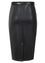 Banned Retro Ada Pencil Skirt in Black PU with Belt Leather Look