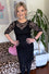 Lady Vintage Beatrice Knee Wiggle Dress in Black Lace Classic