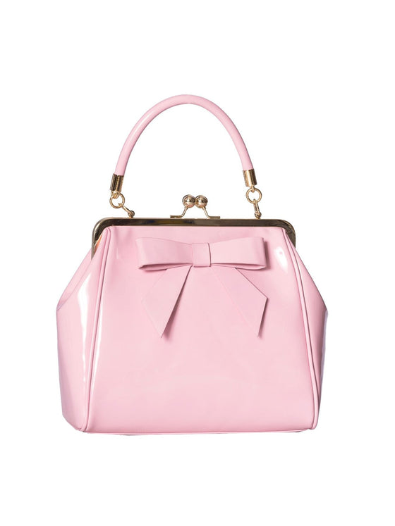 Banned American Vintage Patent Pink Handbag Purse
