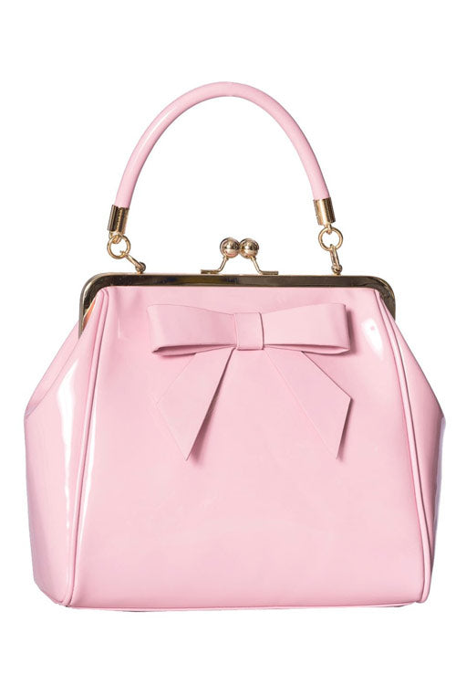 Banned American Vintage Patent Pink Handbag Purse