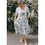MAK Sweaters Chunky Vintage Knit Cardigan with 3/4 Sleeves in White