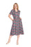 Banned Retro Tea Party Shirt Swing Dress with Belt in Pink and Black Floral Print